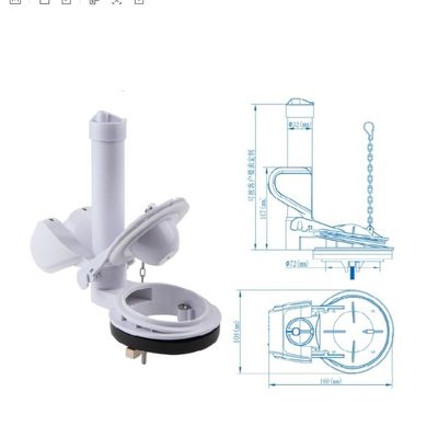 Materiale ABS 3 pollici regolabile flush volume WC flush flapper per hotel e servizi igienici