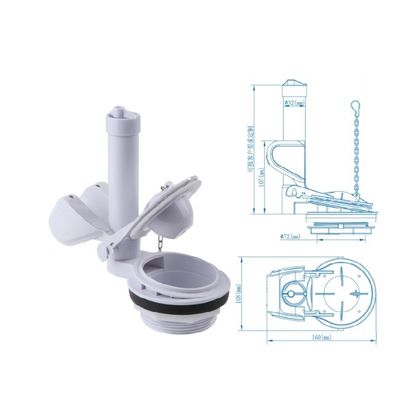 Accessori per cassetta WC in ABS con altezza regolabile del tubo di troppopieno e scarico da 3 pollici dal design moderno