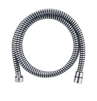 Tubo da doccia in PVC ultra-flessibile in nero argento con lunghezza personalizzata e inserti in ottone