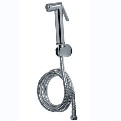 Spruzzatore a mano in acciaio inossidabile cromato grigio chiaro per bagno e donne