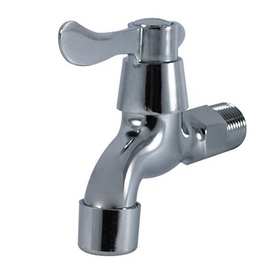 Miscelatore per lavabo da bagno a maniglia singola in zinco lucido con cartuccia in ceramica e installazione a parete