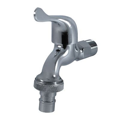 Faucet per vasca di ottone di design moderno con finitura cromata e corto corpo di valvola in ottone per rubinetto dell'acqua fredda