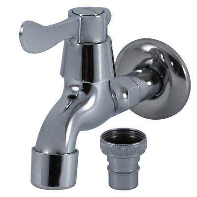 Rubinetto per bagno montato a parete con corpo in ottone e doppia uscita di acqua anti-splash