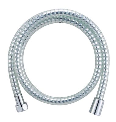 Tubo doccia extra lungo cromato argento con tubazione interna in EPDM/PVC per bagno moderno