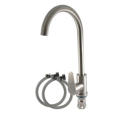304 in acciaio inossidabile flessibile trascinato verso il basso Mixer cucina rubinetto moderno rubinetto argento