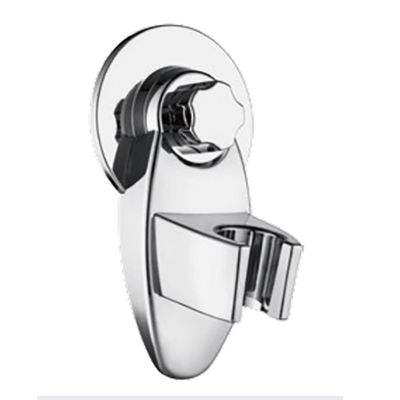 Supporto per tubo doccia da parete con installazione senza foratura, materiale ABS+PVC e finitura superficiale cromata
