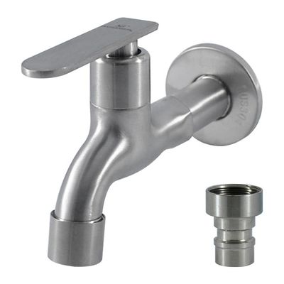 Rubinetto da bagno moderno in acciaio inossidabile SUS304, a parete, con maniglia singola, per uso domestico e alberghiero