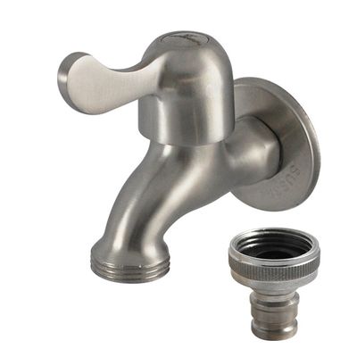 Rubinetto da lavabo da bagno a parete in acciaio inossidabile 304 cromato lucido classico con maniglia singola
