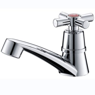 Rubinetto per vasca a manico singolo cromato con cartuccia di ceramica per bagno in ufficio