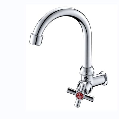 Faucet economico con manico singolo per il lavandino della cucina a freddo con plastica ABS cromata