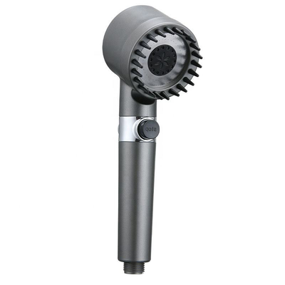 Soffione doccia spray filtrante con spazzola massaggiante, 3 modalità a risparmio idrico ad alta pressione, soffione doccia in cotone PP