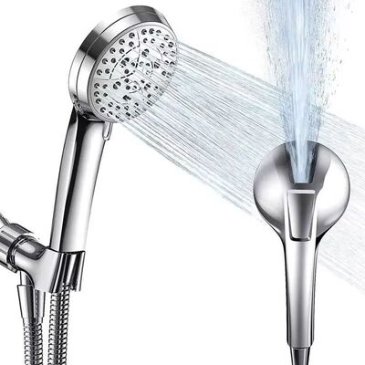 Soffione doccia portatile ad alta pressione con 9 impostazioni di spruzzo, tubo flessibile da 69 pollici con staffa regolabile, finitura in nichel spazzolato