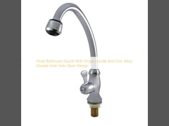 Flusso del bagno dell'hotel con manico singolo e lavandini a doppio foro in lega di zinco